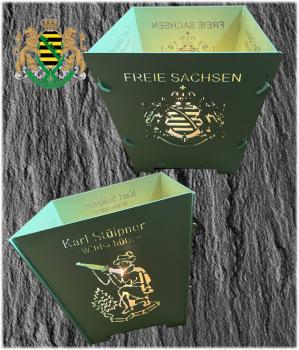 Teelichtkorb Freie Sachsen - "Wildschütz Karl Stülpner"